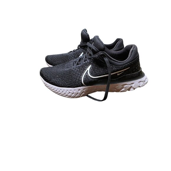 Nike React Infinity Run Flyknit 3 FK Size 9 Black White Running Women Shoe Sneak - Picture 12 of 16